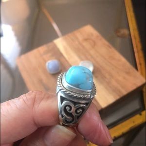 Brighton silver ring with interchangeable stones.